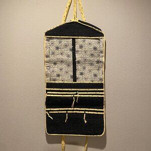 Quilted Style Hanging Garment Toiletry Bag Bee Theme‎ Black Yellow HVM